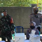 Vaksin Mobil Keliling Sat Lantas Polres Lobar di Kediri Ludes dalam Sekejap