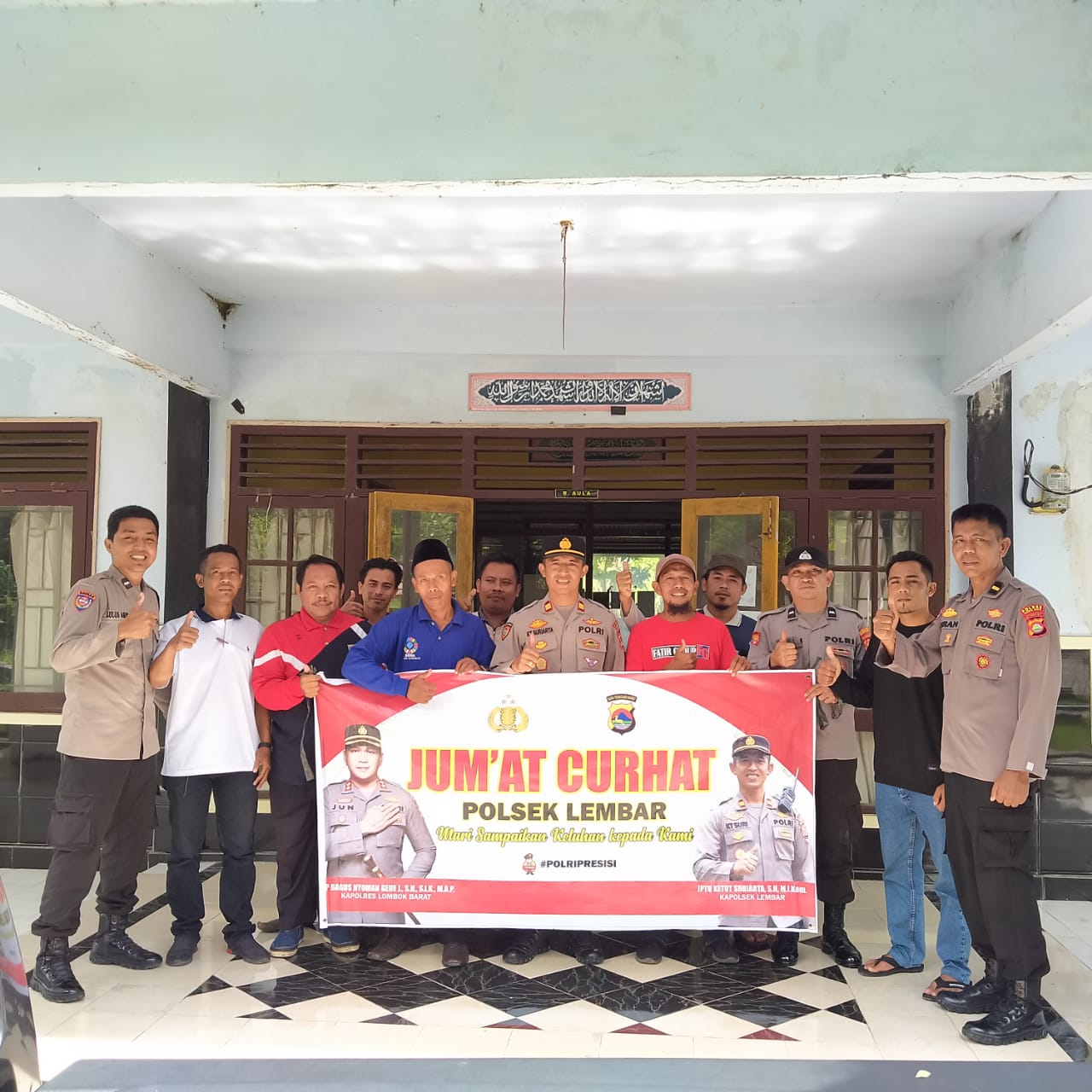 Jumat curhat Kapolsek Lembar di Lembar, Bahas Berbagai Permasalahan