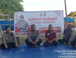 Kegiatan Jumat Curhat Kapolres Lombok Barat di Pantai Senggigi, Dengarkan Keluhan Para Pelaku Wisata