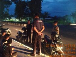 Polsek Gerung Bubarkan Balap Liar di Jalan Raya Penas