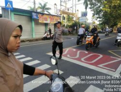 Antisipasi Kepadatan Arus Lalulintas, Strong Point Pagi Polsek Labuapi