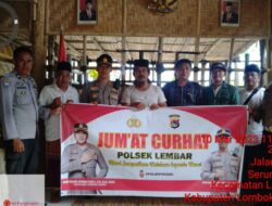Bersama Tokoh Masyarakat Desa Lembar Selatan, Jumat Curhat Kapolsek Lembar Bahas Perkembangan Kamtibmas