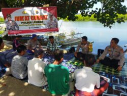 Kegiatan Jumat Curhat Kapolsek Lembar dengan Kelompok Nelayan di Dusun Puyahan Desa Lembar Selatan