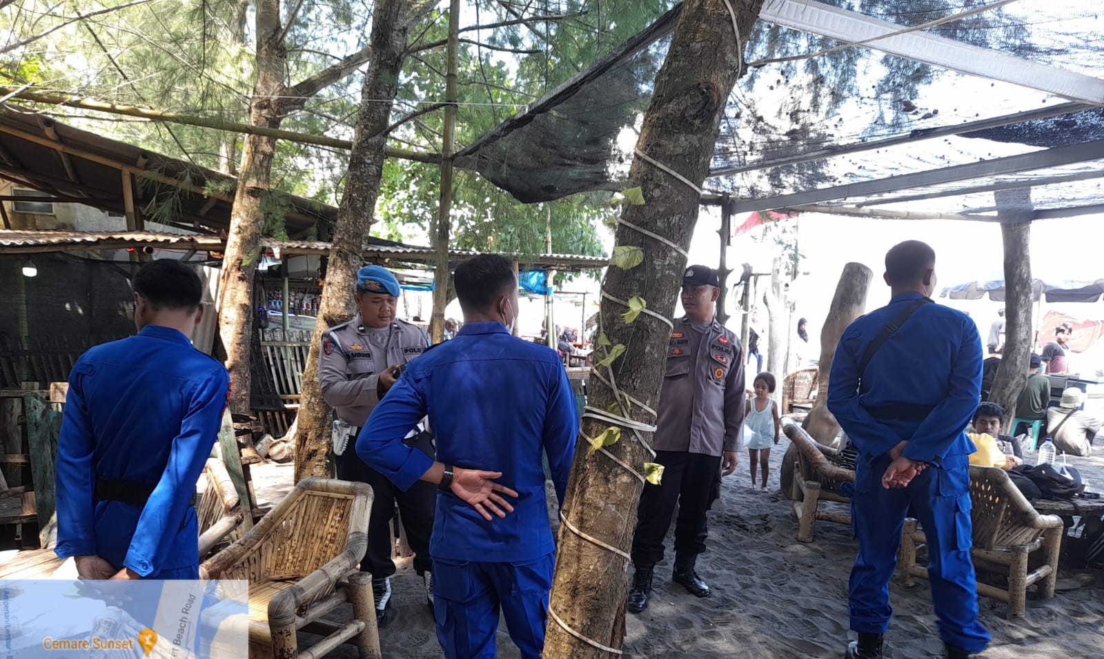 Kegiatan Patroli Tempat Wisata di Lembar, Polsek Lembar Intensifkan Imbauan Kamtibmas