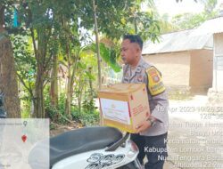 Kapolsek Gerung Salurkan Bantuan Sembako ke Lansia Kurang Mampu di Lombok Barat Selama Ramadan
