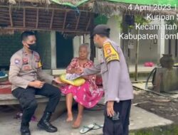 Bantuan Kemanusiaan untuk Negeri, Polsek Kuripan Sambangi Lansia di Desa Kuripan Selatan