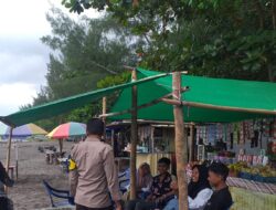 Polsek Lembar Gelar Monitoring Kamtibmas di Obyek Wisata Pantai Cemare