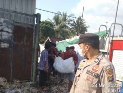 Kebakaran Gudang Kapuk Kembali Terjadi di Dusun Tunggu Lawang Timur, Kuripan Selatan