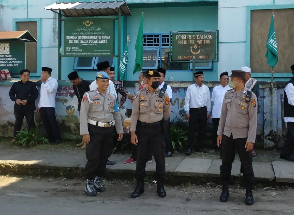 Upaya Polsek Labuapi Ciptakan Kondisi Aman dalam Acara Tablig Akbar di Ponpes NW Al-Ahyar