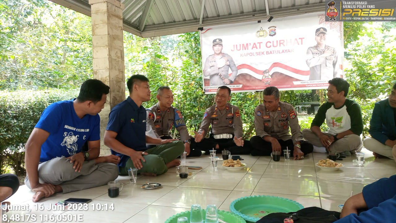 Jumat Curhat Polsek Batulayar Bersama TWA BKSDA Kerandangan, Usulkan Fasilitas SIM Keliling di Kerandangan