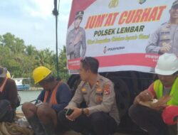 Kapolsek Lembar Gelar Kegiatan Jumat Curhat dengan Pekerja Proyek Jembatan Cemara Lembar, Tingkatkan Sinergi dan Keamanan