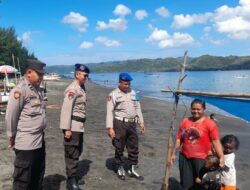 Patroli Pantai Cemare, Polsek Lembar Ajak Masyarakat Jaga Kamtibmas