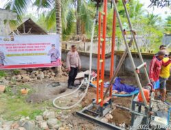 Kemitraan Polda NTB dan Kementerian Sosial RI, Peletakan Batu Pertama Proyek Sumur Bor untuk Masyarakat Dusun Tanak Potek