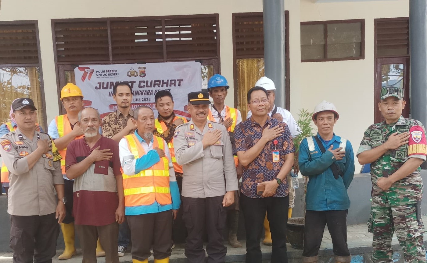 Polres Lombok Barat Menggelar Jumat Curhat Bersama Masyarakat di PT. Dukuh Raya