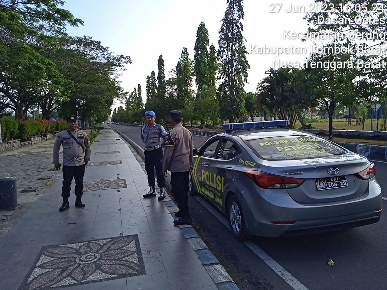 Polsek Gerung Antisipasi Kejahatan 3C dengan Patroli di Wilayahnya