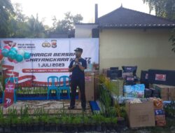 Rangkaian Peringatan Hari Bhayangkara ke-77, Kegiatan Olahraga Bersama di Lapangan Polsek Labuapi