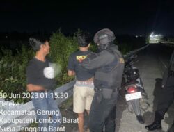 Tim Patroli Perintis Presisi Sat Samapta Polres Lombok Barat Memantau Keamanan Wilayah Melalui Patroli Rutin