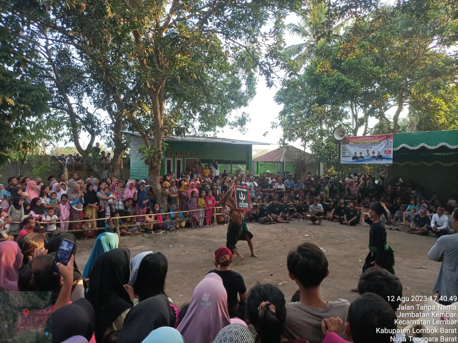 Desa Jembatan Gantung Rayakan Kemerdekaan dengan Peresean Jilid II, Polsek Lembar Lakukan Pengamanan Ketat