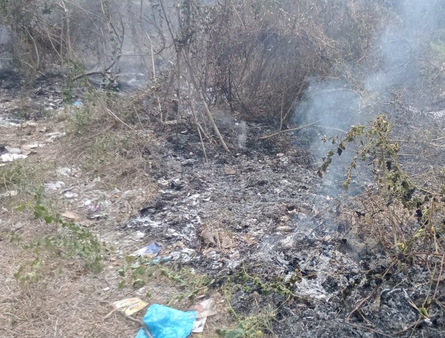 Polsek Labuapi dan Pemadam Kebakaran Padamkan Karhutla di Desa Bagik Polak