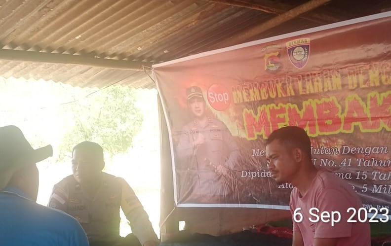 Bhabinkamtibmas Desa Pelangan Ajak Warga Jaga Kelestarian Alam