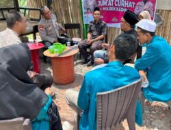Jumat Curhat Polri, Polsek Kediri Silaturahmi dan Dukung Yayasan Baburrahman
