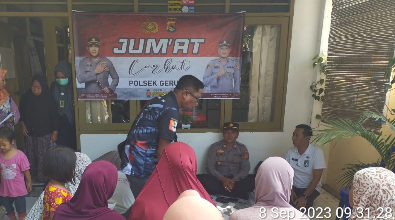 Kapolsek Gerung Gelar Jumat Curhat di Desa Beleke