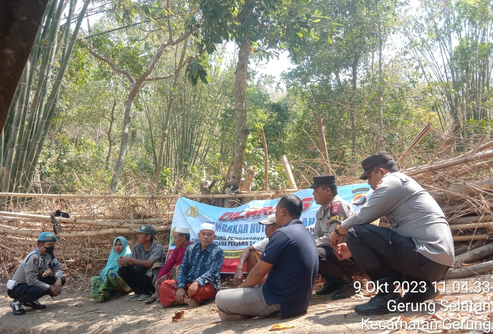 Polsek Gerung Sosialisasi dan Himbauan Pencegahan Karhutla