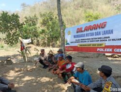 Polsek Gerung Gelar Sosialisasi Karhutla, Warga Aik Ampat Diajak Jaga Lahan