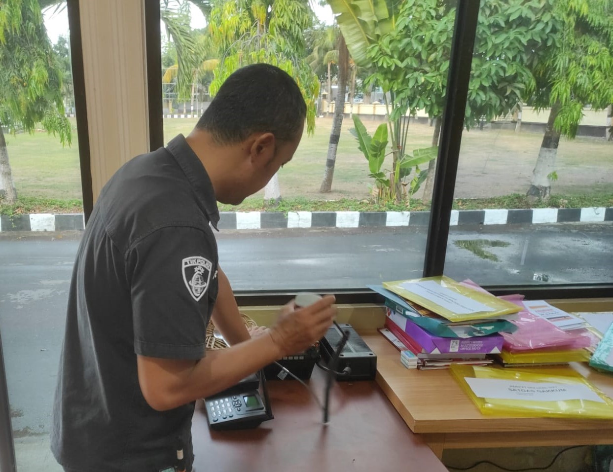 Dukungan Pelaksanaan OMB 2023, Polres Lombok Barat Cek Keamanan Komunikasi dan Telekomunikasi