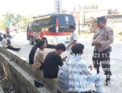 Polres Lombok Barat Sosialisasi Pemilu 2024 di Pasar Gerung dan Pelabuhan Lembar