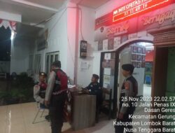 Lombok Barat Aman dan Kondusif, Polres Gelar Patroli Malam Hari di Kantor KPU