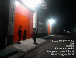 Polres Lombok Barat Patroli Gudang KPU Lombok Barat Jelang Pemilu 2024