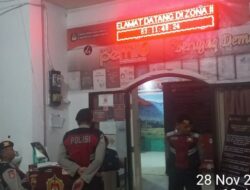 Polres Lobar Gelar Patroli di Kantor KPU Gerung Antisipasi Gangguan Kamtibmas Menjelang Pemilu 2024