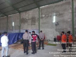 Polres Lombok Barat Patroli Gudang Logistik KPU Antisipasi Gangguan Kamtibmas Jelang Pemilu 2024