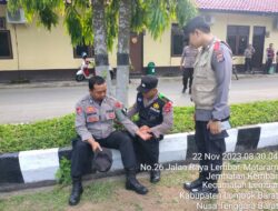 Satgas Ban Ops Polres Lombok Barat Gelar Apel Kesiapan Personil Jelang Pemilu 2024