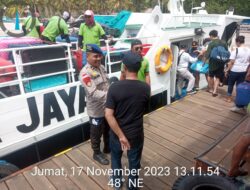 Satpolairud Polres Lombok Barat Gelar Patroli dan Himbauan Kamtibmas di Senggigi