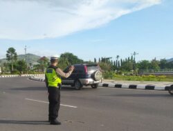 Satgas Kamseltibcar Lantas Polres Lombok Barat Patroli Amankan Pemilu 2024