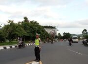 Satlantas Polres Lombok Barat Amankan Kampanye Dialogis Caleg DPRD di Kuripan Utara