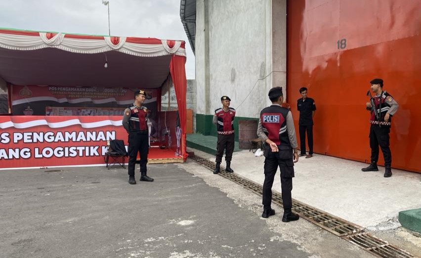 Polres Lombok Barat Mengamankan Gudang Logistik Pemilu Serentak 2024