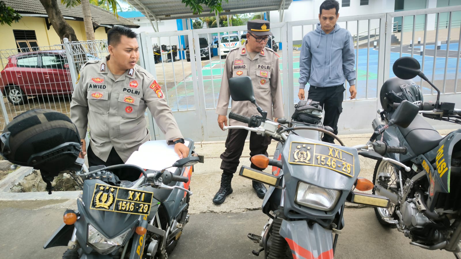 Polres Lombok Barat Siap Amankan Kampanye Pemilu 2024, Cek Kendaraan Dinas Roda Dua