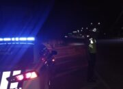 Satgas Kamseltibcarlantas Polres Lombok Barat Gelar Gatur dan Patroli Malam di Gerung dan Bypass BIL