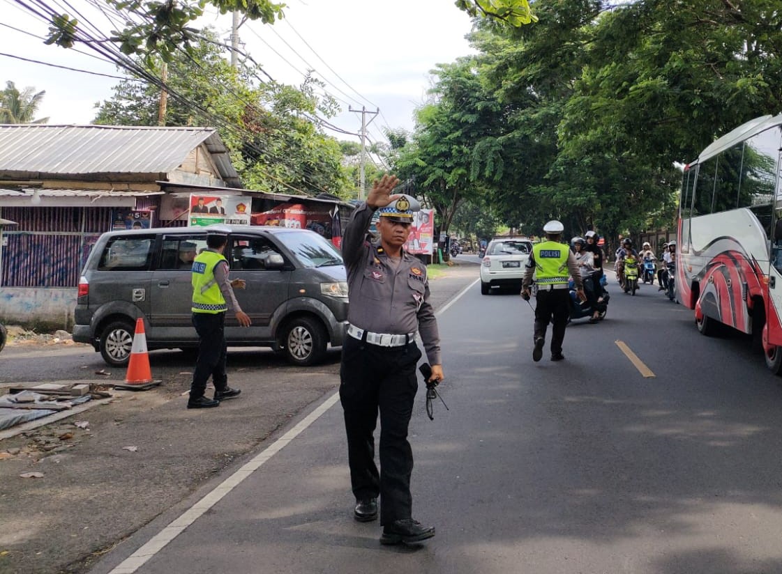 Satgas Kamseltibcarlantas Polres Lombok Barat Siap Amankan Pemilu Serentak 2024