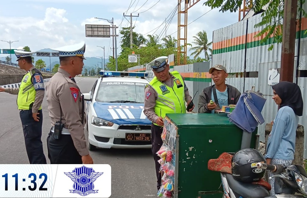 Satgas Patroli Lantas Polres Lombok Barat Antisipasi 3C dan Kemacetan di Jalur Bypass