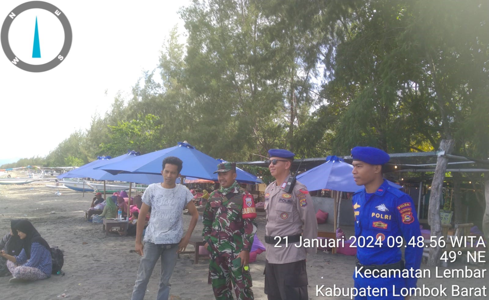 Subsatgas Polair Polres Lombok Barat Melakukan Patroli dan Sosialisasi Pemilu 2024