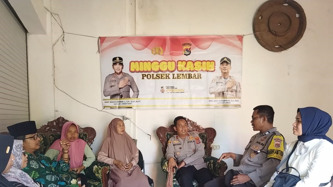 Polsek Lembar Jalin Silaturahmi dengan Masyarakat Lombok Barat melalui Program Minggu Kasih