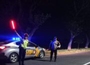 Polsek Kediri Jaga Keamanan BIL 1 & 2 dengan Patroli Blue Light