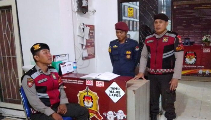 Patroli Preventif Polres Lombok Barat di Objek Vital Pilkada, Jamin Keamanan