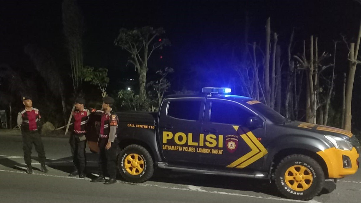 Kegiatan Patroli Malam Polres Lombok Barat, Menjaga Keamanan di Jalur Bypass