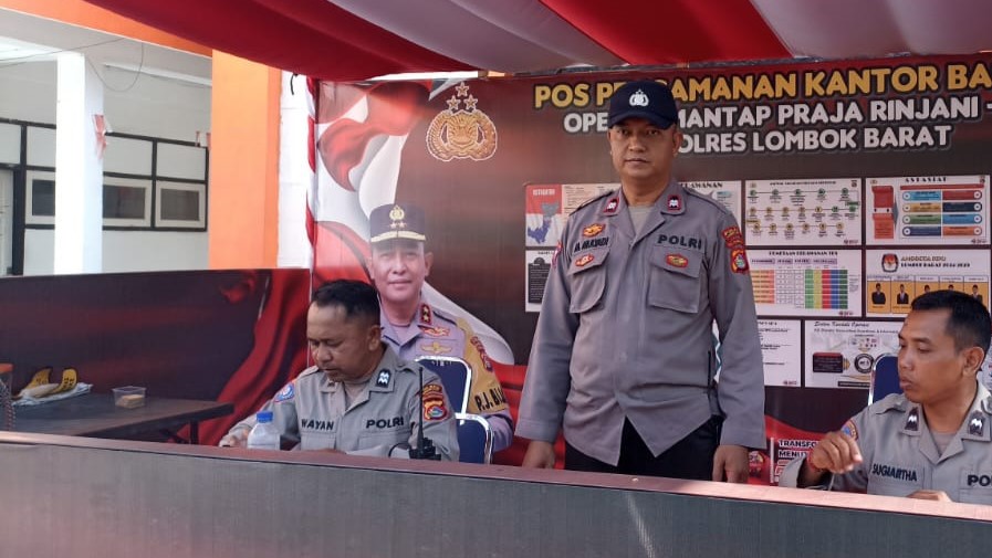 Pengamanan Kantor Bawaslu Lombok Barat Diperketat Jelang Pilkada 2024