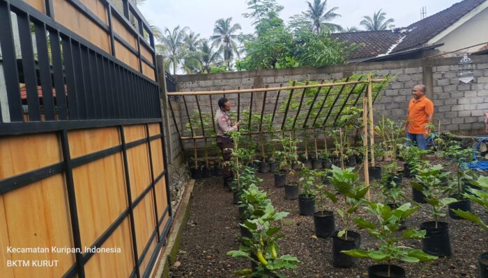 Bhabinkamtibmas Kuripan Ajak Warga Manfaatkan Polybag untuk Berkebun